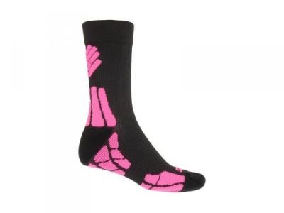 Ponožky Sensor Hiking New Merino wool - černá/růžová - velikost 3/5