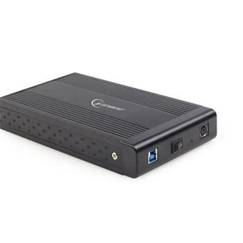 Gembird externí USB 3.0 case pro 3,5'' SATA, černý hliník