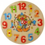 BABU - Vkládačka hodiny, klaun, zajíc