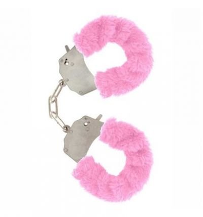 ToyJoy Furry Fun Cuffs plyšová erotická pouta pink