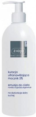 Ziaja Med 5% Urea ultrahydratační a vyhlazující krémová tšlová emulze na suchou pokožku 400 ml