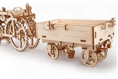 Ugears dřevěná stavebnice 3D mechanické Puzzle - Vlečka