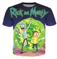 Rick and Morty Galaxy 3D Print Crewneck T-Shirt Women Men Summer Style t shirt Space Nebula tees Cartoon Sport tops Plus Size