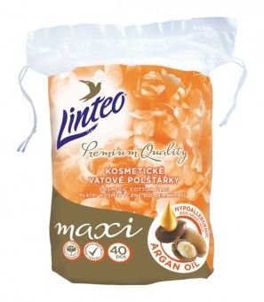 Linteo Premium Vatové polštářky maxi ovály s arganovým olejem 40ks