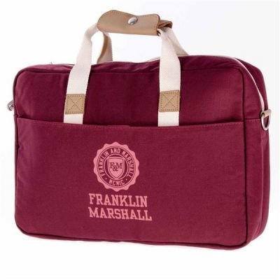 taška přes rameno FRANKLIN & MARSHALL - Classic reporter - bordeaux solid (30)