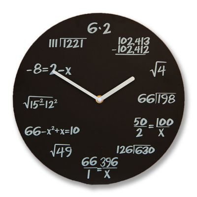 Matematické hodiny černé klasik