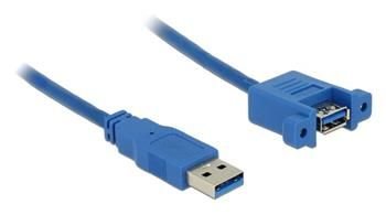 Delock kabel USB 3.0 Type-A samec > USB 3.0 Type-A samice přišroubovatelná 1 m