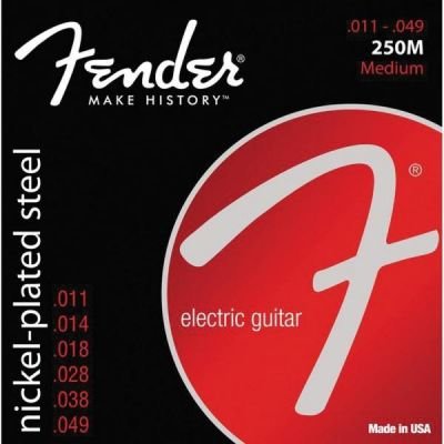 Fender 250M Nickel Plated Steel Electric Guitar Strings - Medium