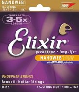 Elixir Acoustic NANOWEB 16152 Phosphor Bronze 12-string Light
