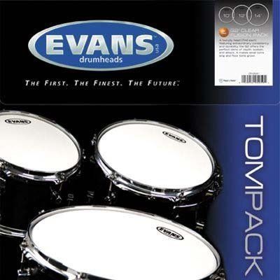 Evans EC2 Clear Tom Pack-Standard (12