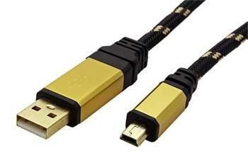 Roline Gold USB 2.0 kabel USB A(M) - miniUSB 5pin B(M), 1,8m