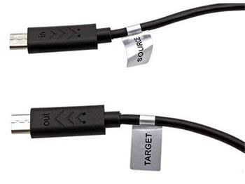 PremiumCord USB 2.0 kabel na propojení dvou chytrých telefonů, microUSB B(M)- microUSB B(M),0,3m,OTG