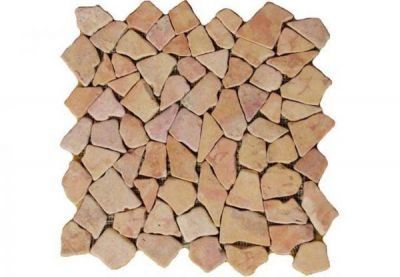 Mramorová mozaika DIVERO béžová/růžová 11 sítěk 1 m²
