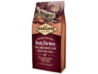 CARNILOVE Duck and Turkey Large Breed cats Muscles,  Bones,  Joints 6kg