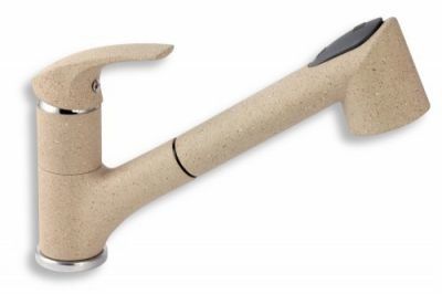 NOVASERVIS Dřezová teleskopická baterie Metalia 57 granit-písek (57081,GRS)