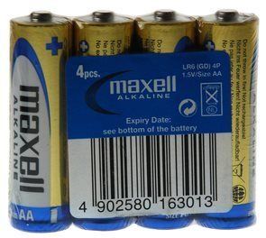 Maxell Alkaline AA 1,5V tužka (4pack) shrink