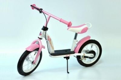 TEDDIES Odrážedlo růžovo-bílé 90cm