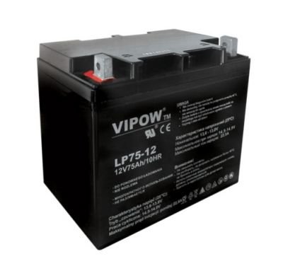 Baterie olověná  12V/75Ah  VIPOW bezúdržbový akumulátor