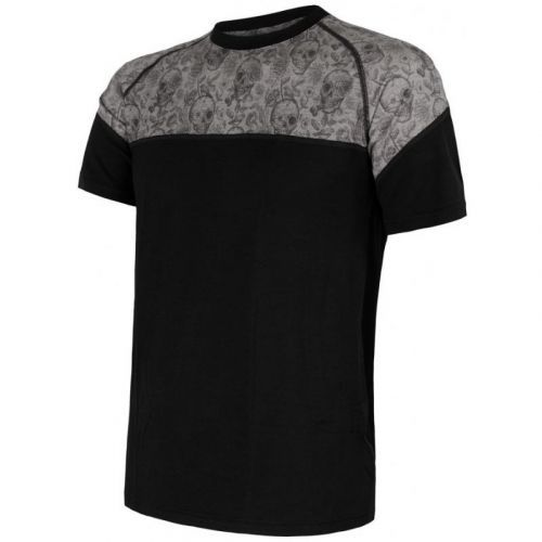 Triko Sensor Merino Impress - pánské, krátký, černá camo - velikost 2XL