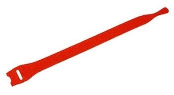 VELCRO Stahovací páska 13mm, suchý zip, 20cm, 10ks, červená