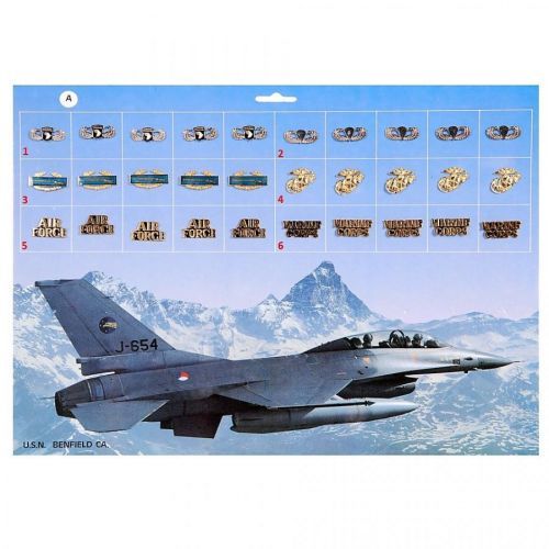 Odznak (pins) Air Force Airborne Varianta: 2