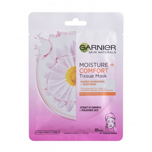 Garnier Skin Naturals Moisture + Comfort 1 ks hydratační a zklidňující textilní maska pro ženy