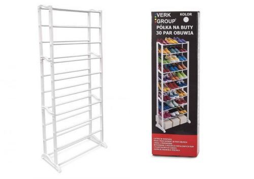 Skládací botník Amazing Shoe Rack - pro 30 párů bot bílý