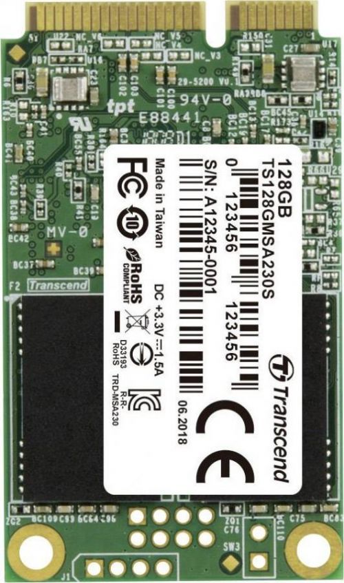Interní mSATA SSD pevný disk 128 GB Transcend 230S Retail TS128GMSA230S mSATA