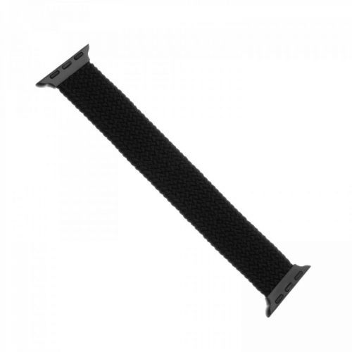 Elastický nylonový řemínek FIXED Nylon Strap pro Apple Watch 42/44mm, velikost XL, černá