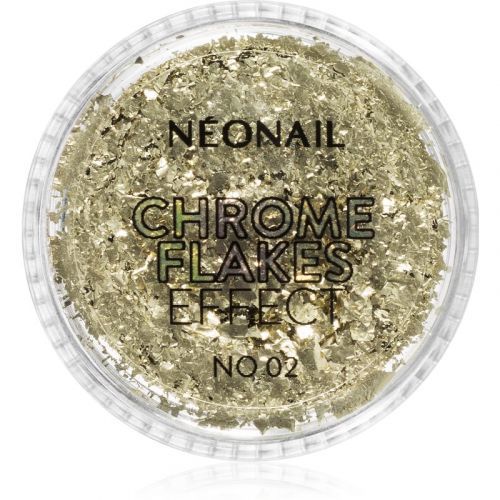 NeoNail Chrome Flakes Effect No. 02 třpytivý prášek na nehty 0,5 g