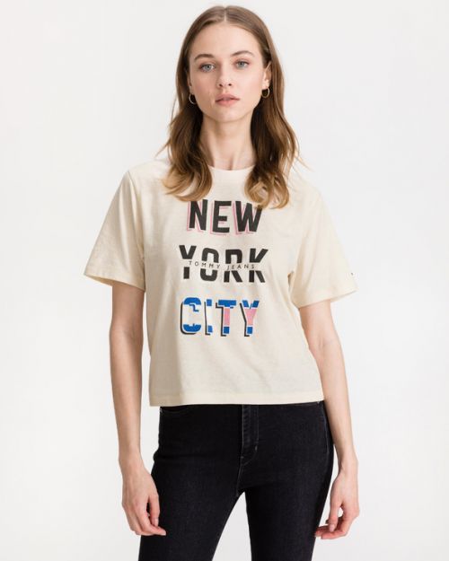 Tommy Hilfiger New York City Crop top Béžová