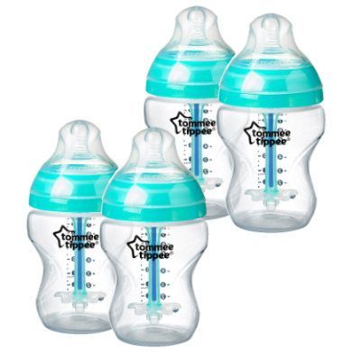 Tommee Tippee Dětská láhev Advanced Anti-Colic, Super Soft savička, 260 ml, sada 4 ks