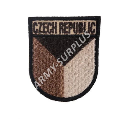 Nášivka AČR CZECH REPUBLIC česká vlajka CZ pilot písková béžová pouštní suchý zip