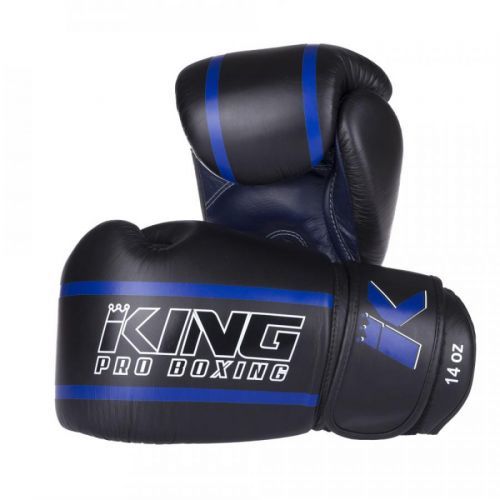 Boxerské rukavice King ELITE - černá/modrá černá 14