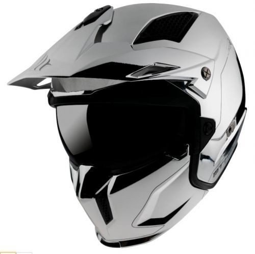 MT Helmets Přilba na motorku Streetfighter SV Chromed stříbrná + sleva 500,- na příslušenství