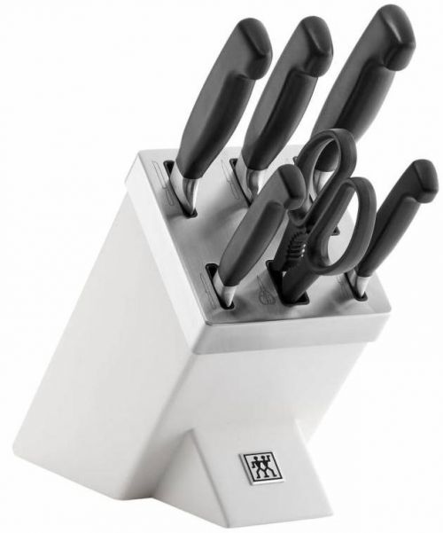 Zwilling Four Star Sharp blok s noži - bílý, 7 ks 35148-207