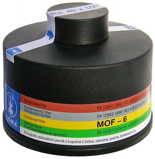 Filtr MOF-6 kombinovaný Sigma na plynovou masku 40x1,7