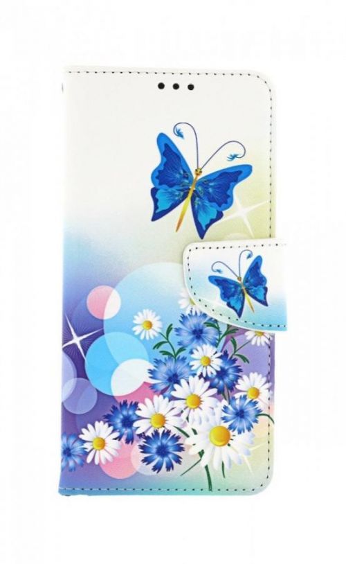 Pouzdro TopQ Samsung A52 knížkové Bílé s motýlkem 57612