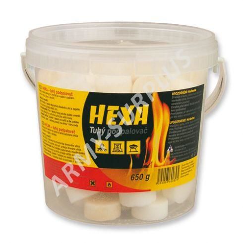 Podpalovač tuhý pevný líh HEXA 650g balení kbelík