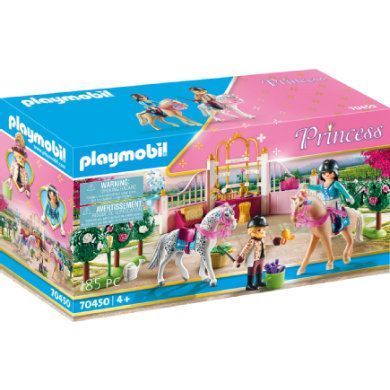 PLAYMOBIL ® Prince ss Výuka jízdy na koni ve stáji