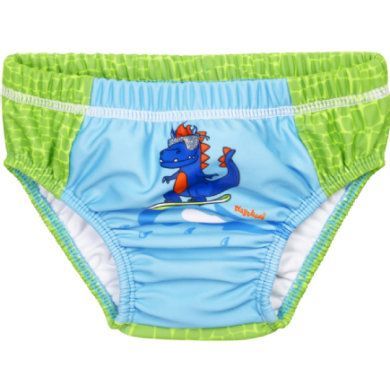 Playshoes Plenkové plavecké kalhoty s UV ochranou Dino modrozelené