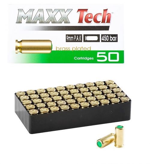 Startovací poplašné náboje Pobjeda MAXX 9mm Brass pro plynové pistole 50ks