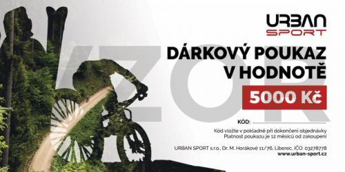 Urban Sport Dárkový poukaz 5.000,- Kč Poukaz: Černobílý poukaz pro tisk