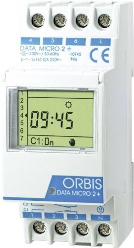 Časovač na DIN lištu ORBIS Zeitschalttechnik DATA MICRO-2  plus  230 V, 250 V/AC