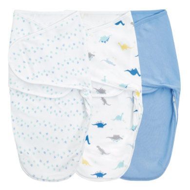 aden + anais™ essential s easy swaddle™ zavinovačka 3-pack dino-rama 4-6 měsíců