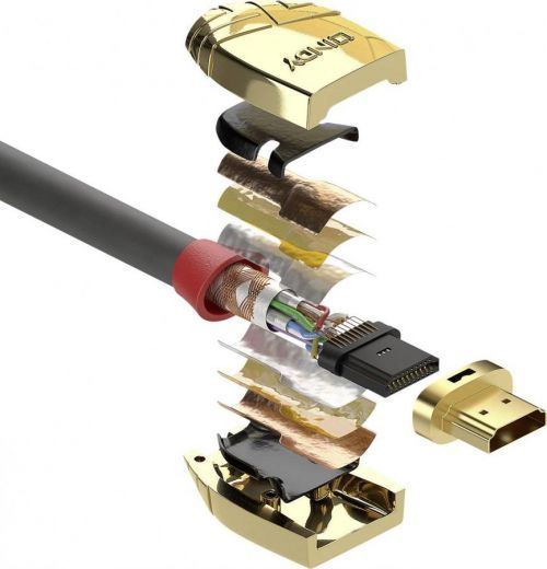 HDMI kabel LINDY [1x HDMI zástrčka - 1x HDMI zástrčka] šedá 15.00 m