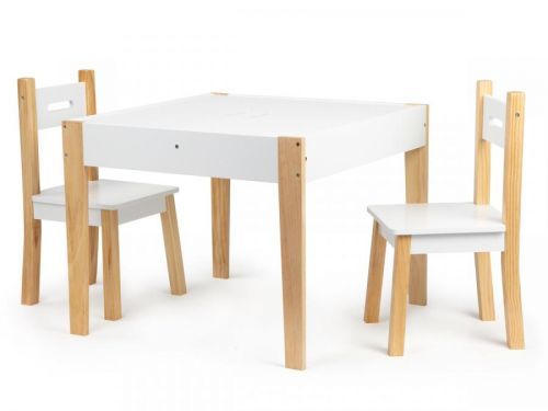 EcoToys dětský stůl se židlemi Table White 32472