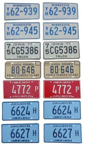 Poznávací značka na auto (License Plates) USA různé země 2 kusy Varianta: 4772 P
