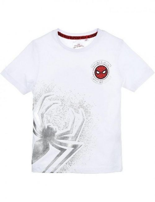 Spider-man bílé chlapecké tričko s potiskem