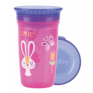 Nûby 360° Tritan sippy cup WONDER CUP 300 ml v růžové barvě